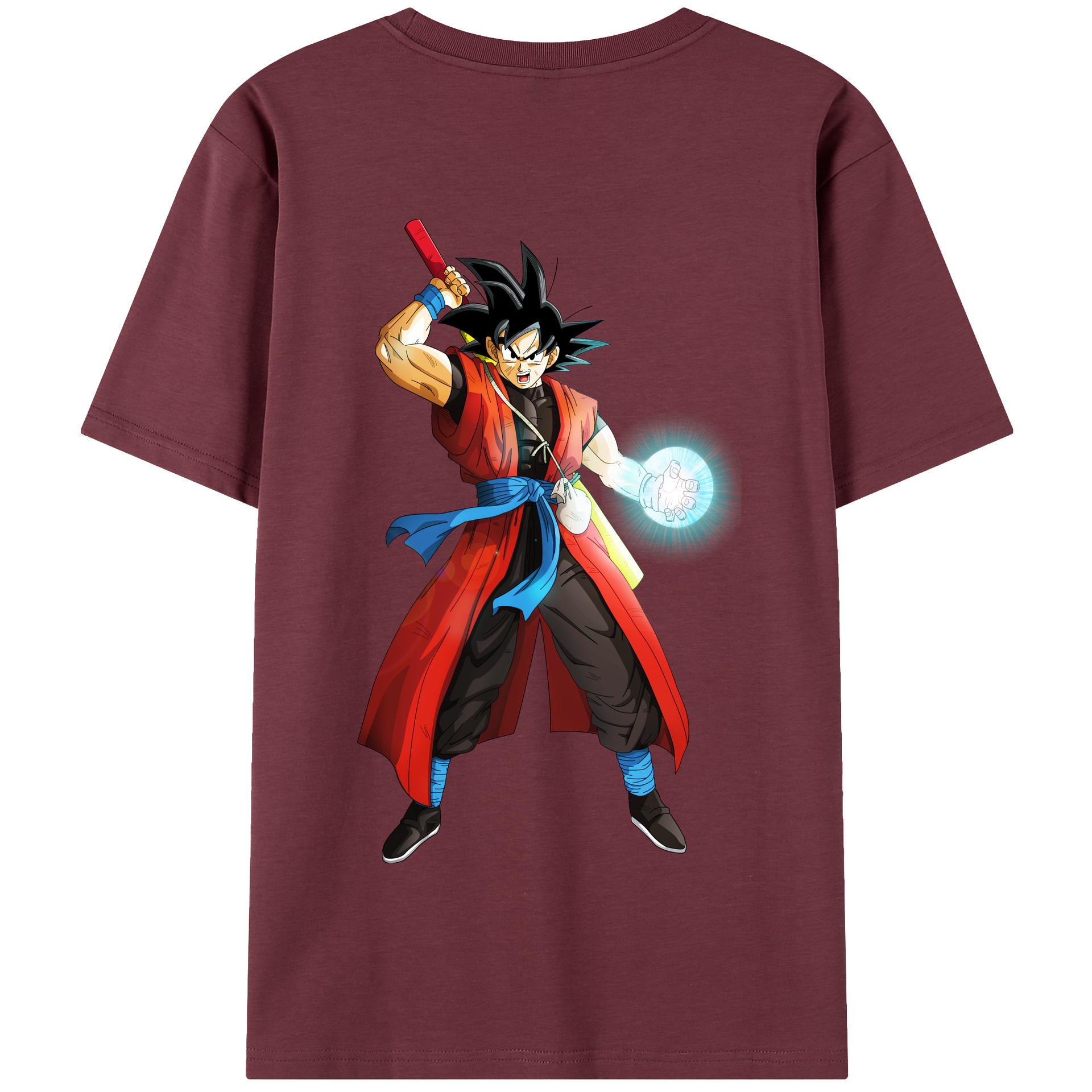 （画像用） ドラゴンボール 孫悟空（そん ごくう）Son Goku カカロット DRAGON BALL Kakarotto 綿100％半袖Tシャツ（背面プリント）
